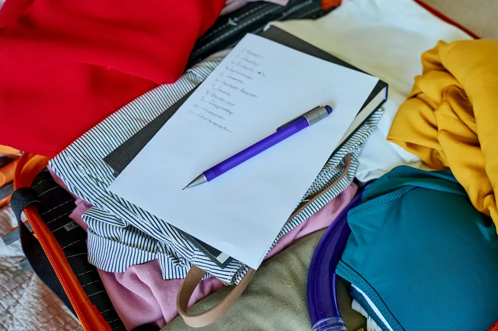 Packing Checklist for a two week vacation