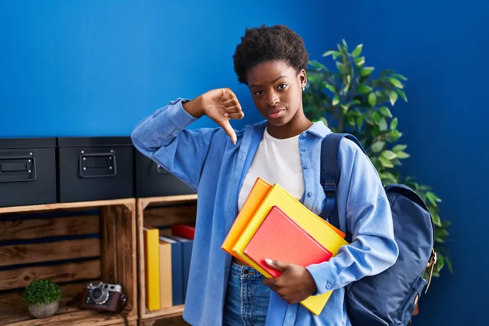 A black student on a Uk student visa route.