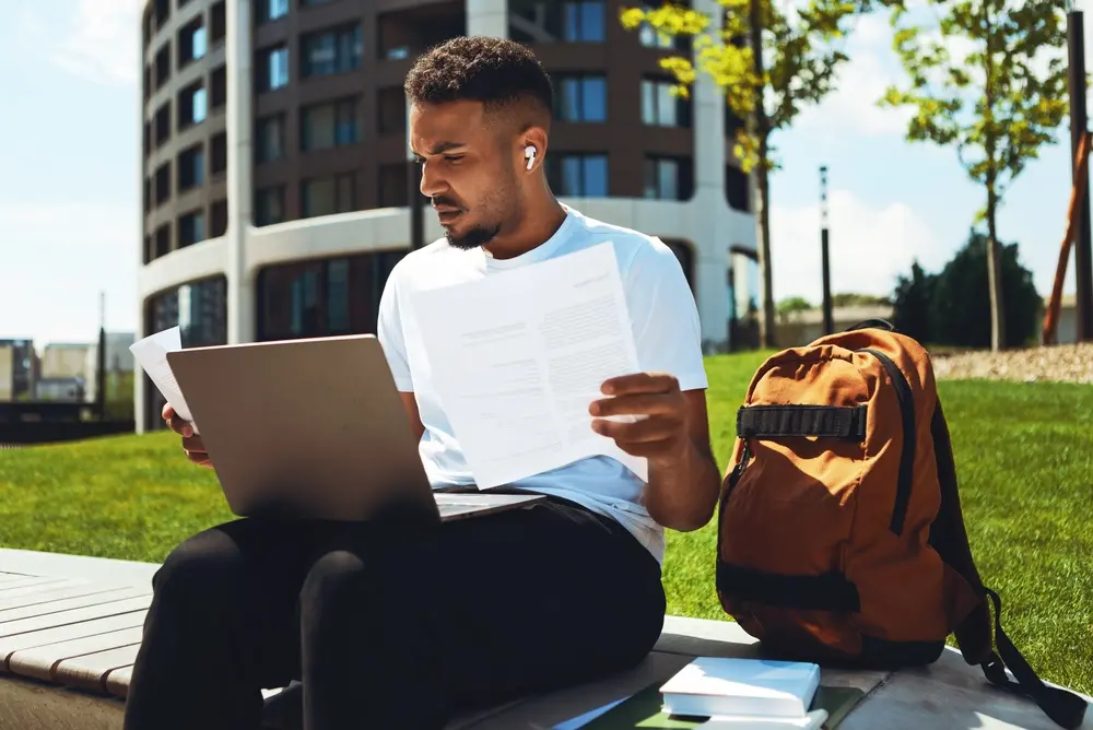 A black Nigerian student aplly for a uk student visa