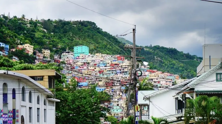 PORT-AU-PRINCE, HAITI - 11.01.2015: View of Port au Prince and the Jalousie, an extremely poor district of Pétionville suburb of Port-au-Prince.