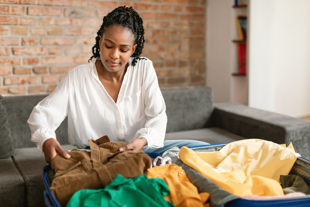 A black woman planning her trip