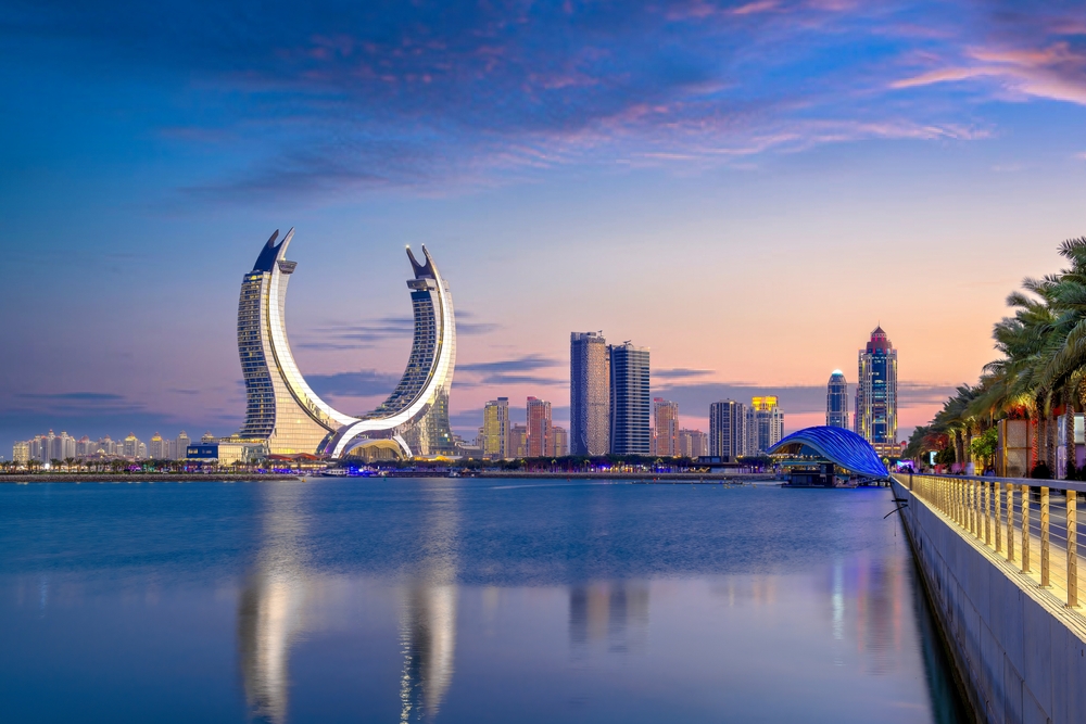 A picture of Doha Skyline as one of the summer vacation packages under 1 million naira