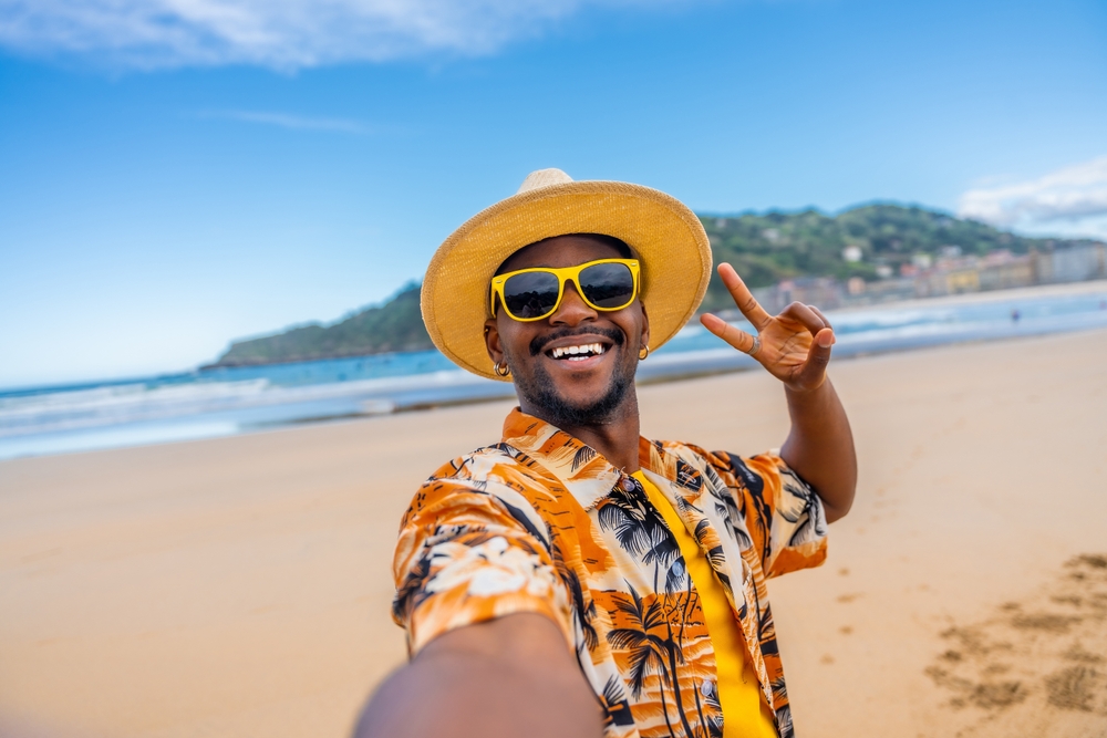 A Nigerian guy enjoying summer in a lagos beach