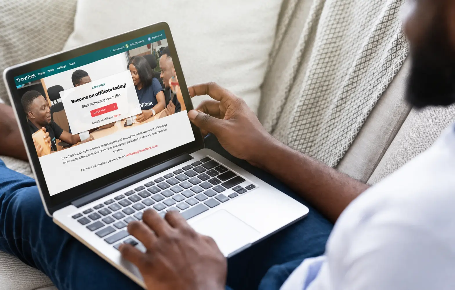TravelTank Affiliate program home page