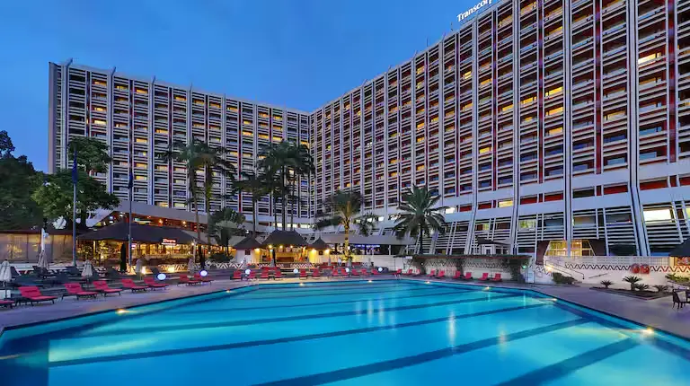 The iconic 5-star Transcorp Hilton Abuja front view 